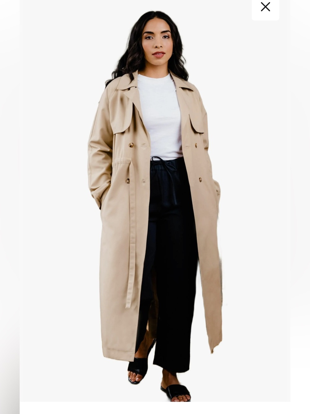 NEW ABLE Kimberly Trench Coat in Brown Sugar NWT